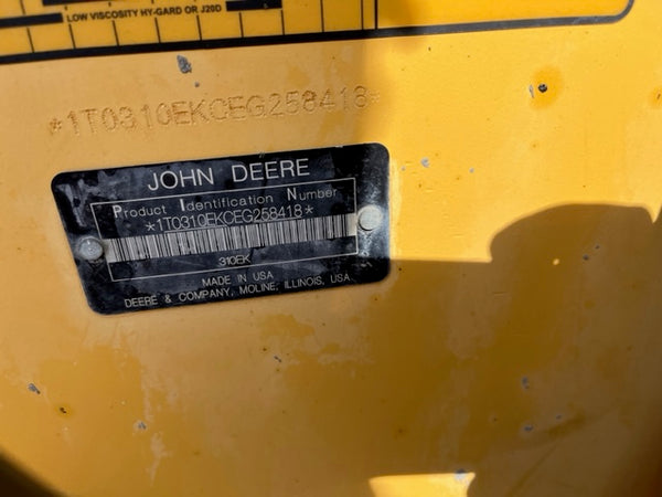 Used 2015 John Deere 310K EP 4X4 Backhoe. Ref#CF2142023